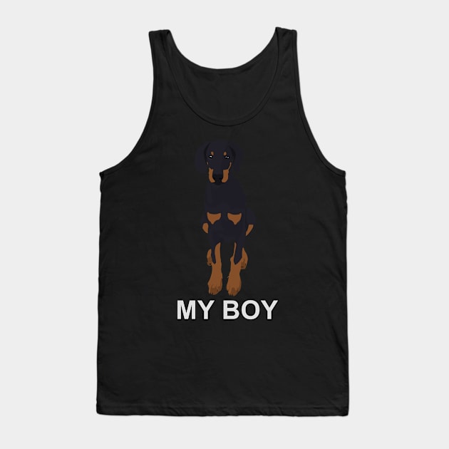 Dobermann Puppy with Text Tank Top by tomatenmonster